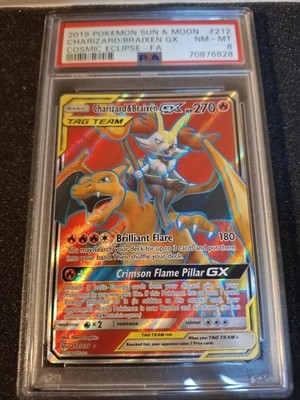 Charizard & Braixen GX (Full Art) 212/236 Sm-Cosmic Eclipse Holo