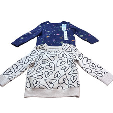 Cat Jack Toddler Crewneck Sweatshirt Bundle 3T Hearts Space Target NWT
