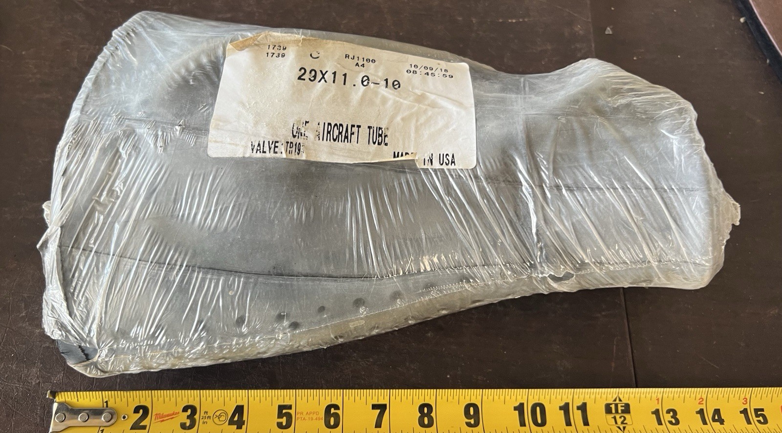 NOS Aircraft Tire Inner Tube 29x11.0-10 Aviation Tube TR19 Valve Made in USA
