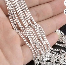 Halskette Kette in 925 Silber Panzerkette 45 cm  75cm Damen/Herren Schmuck 2mm