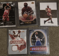 Upper Deck Fleer Topps Game-Worn Jersey Lot James Iverson McGrady 2004 5 Cards