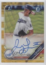 2019 Bowman Draft Chrome Pick Gold Wave Refractor 47/50 Jimmy Lewis Auto 0b0