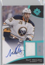 2015-16 Ultimate Collection Spectrum Teal Relic 20/25 Matt Moulson #49 Auto t7u