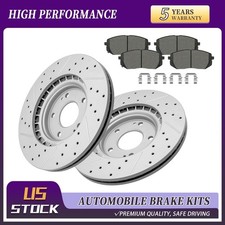 Front Brake Rotor Pads For 2015-2024 Kia Optima Hyundai Sonata Kona Electric