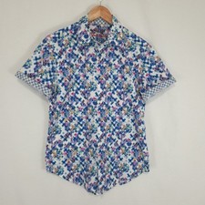 Robert Graham Men's Bentonville Classic Fit Shirt Short Sleeves Colorful Size M