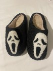 Women’s Slip-On Ghost Face Slippers Black White Comfort Rubber Sole Scream Face — photo 1