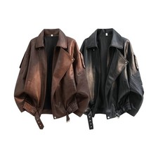 Men's new autumn and winter collar PU leather jacket casual leather jacket