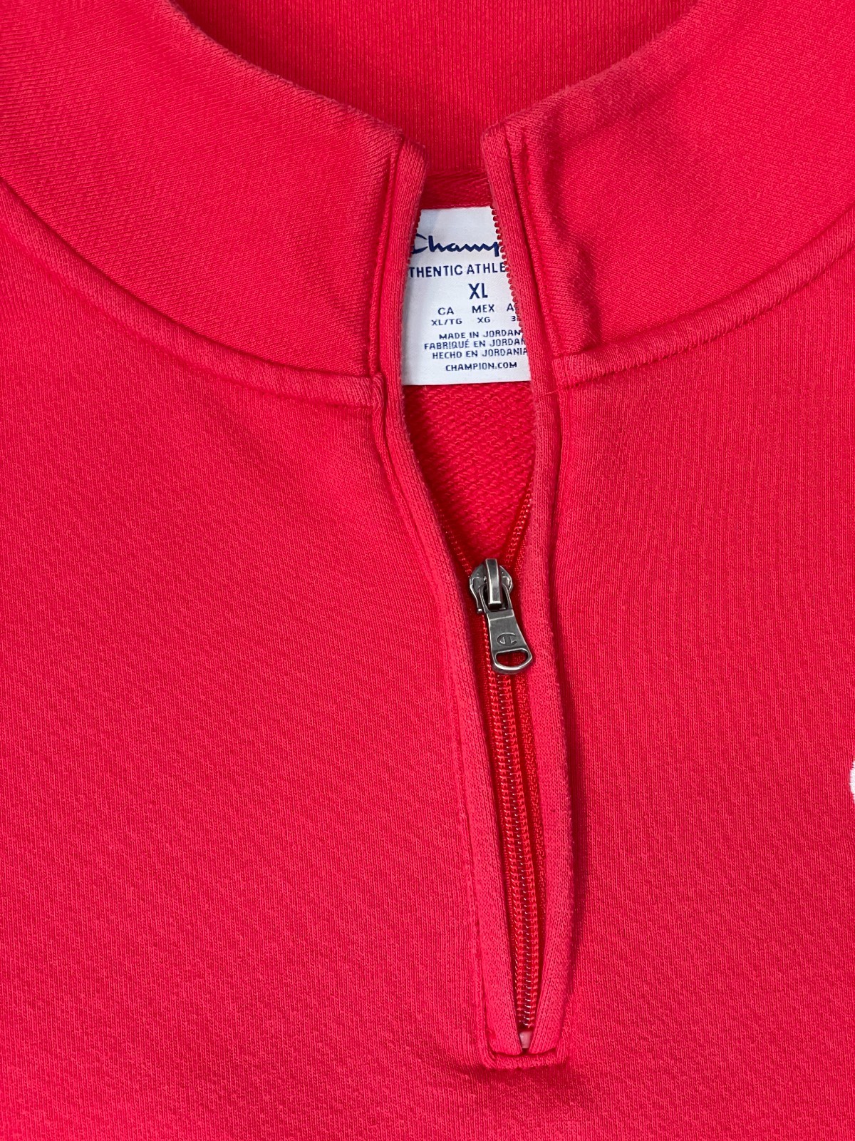 Champion Cincinnati Bearcats 1/4 Zip Mens XL Red Fleece Blend Embroidered Soft thumbnail 4