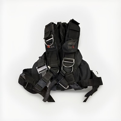 Dive Rite Trans Pac II Scuba Diving Harness Buoyancy Compensator Black