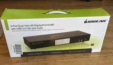 IOGEAR 2-Port Dual View 4K Display Port KVMP w/ USB 3.0 Hub & Audio GCS 1942
