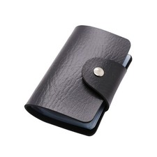 Premium RFID Blocking Card Holder 24 Slots PU Leather Credit Card Wallet Black