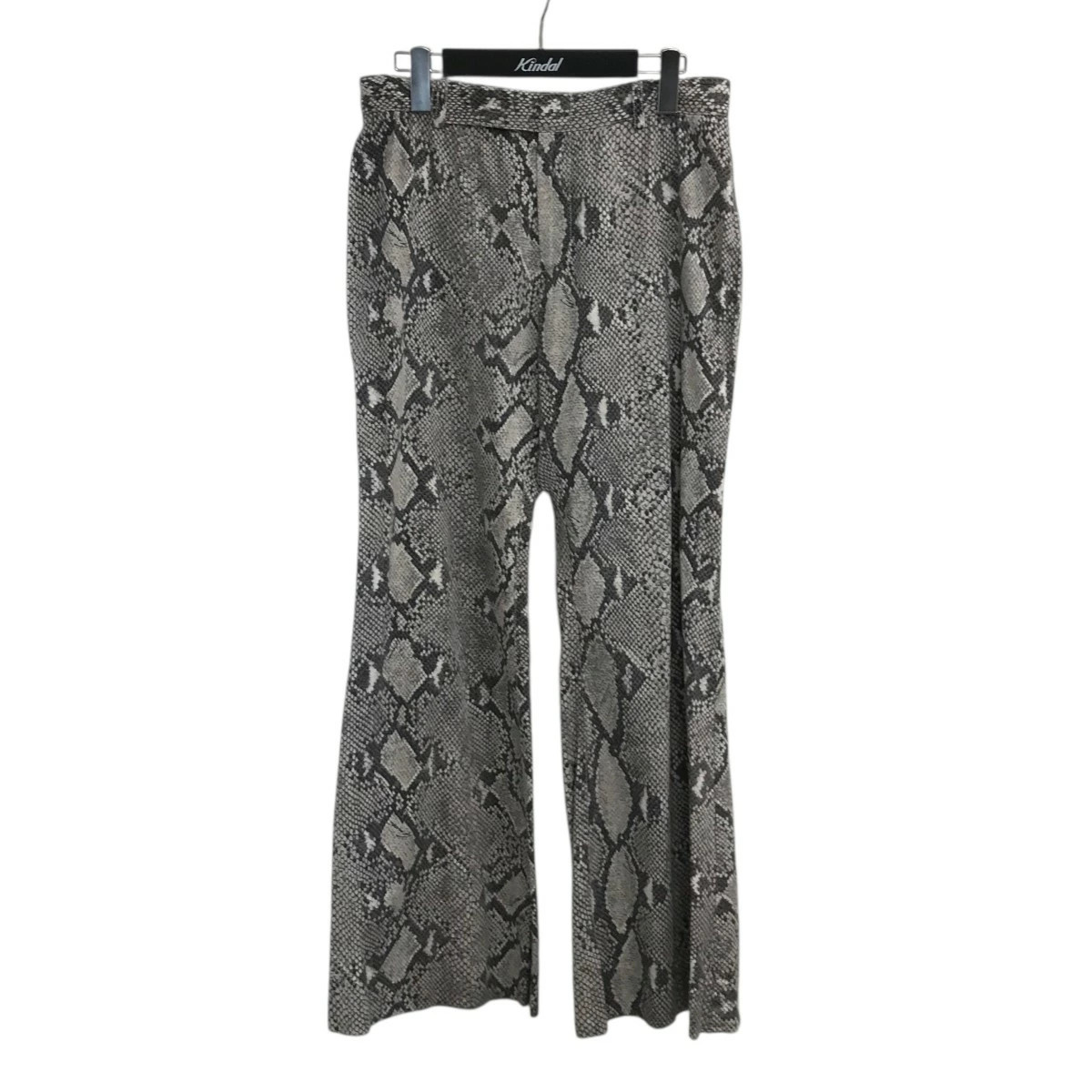 GUCCI Python Pattern Flare Pants 20108093872 Blac… - image 1
