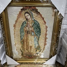 Virgen De Guadalupe CUADRO 9"x11" Nuestra Señora Gudalupe Marco Acolchado Pi
