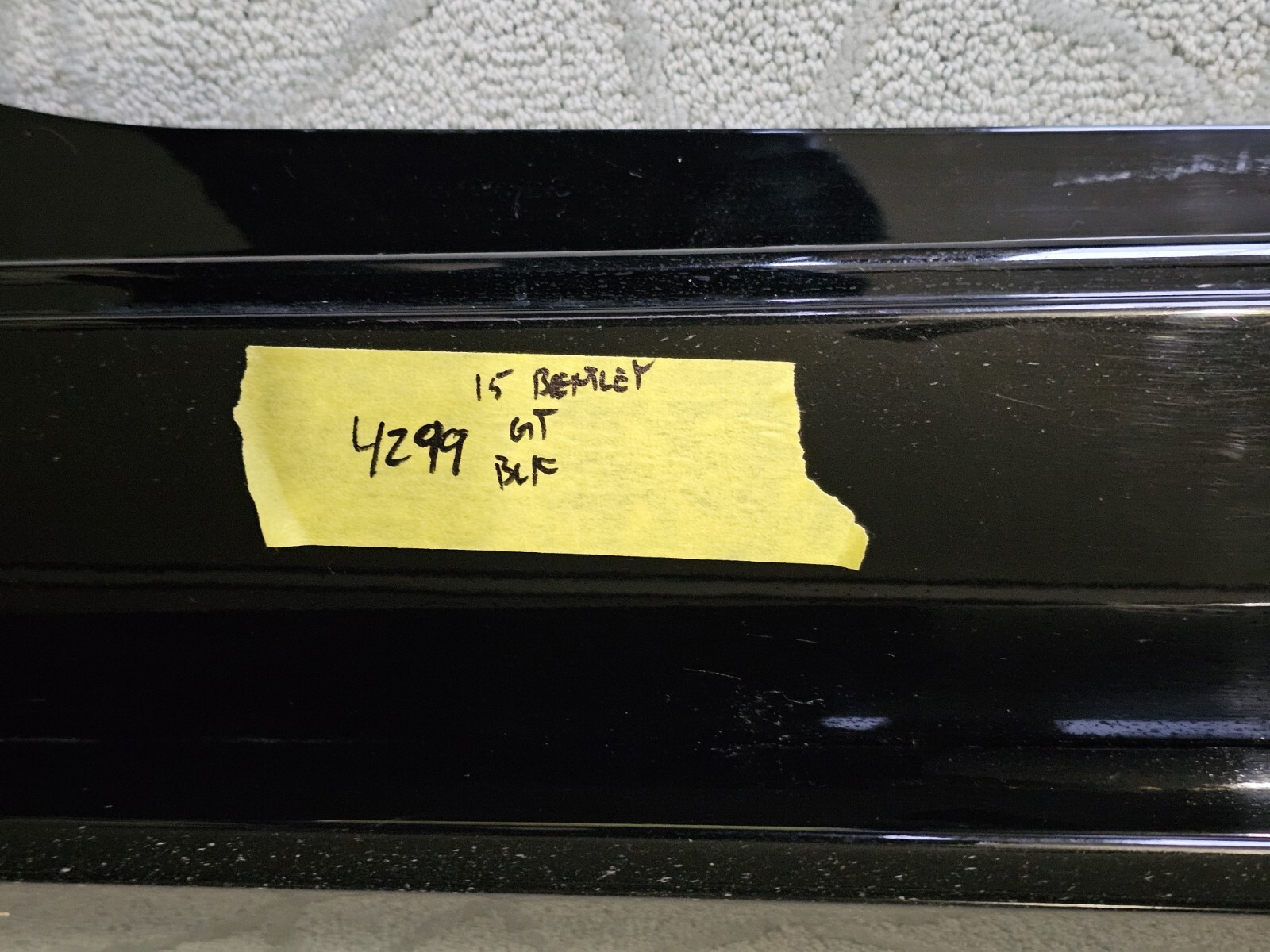 2011-2014 BENTLEY CONTINENTAL   LH DRIVER'S SIDE SKIRT ROCKER MOLDING BLACK