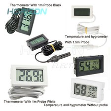 Aquarium Temperature Gauge LCD Digital Thermometer For Fish With 1/2M Probe