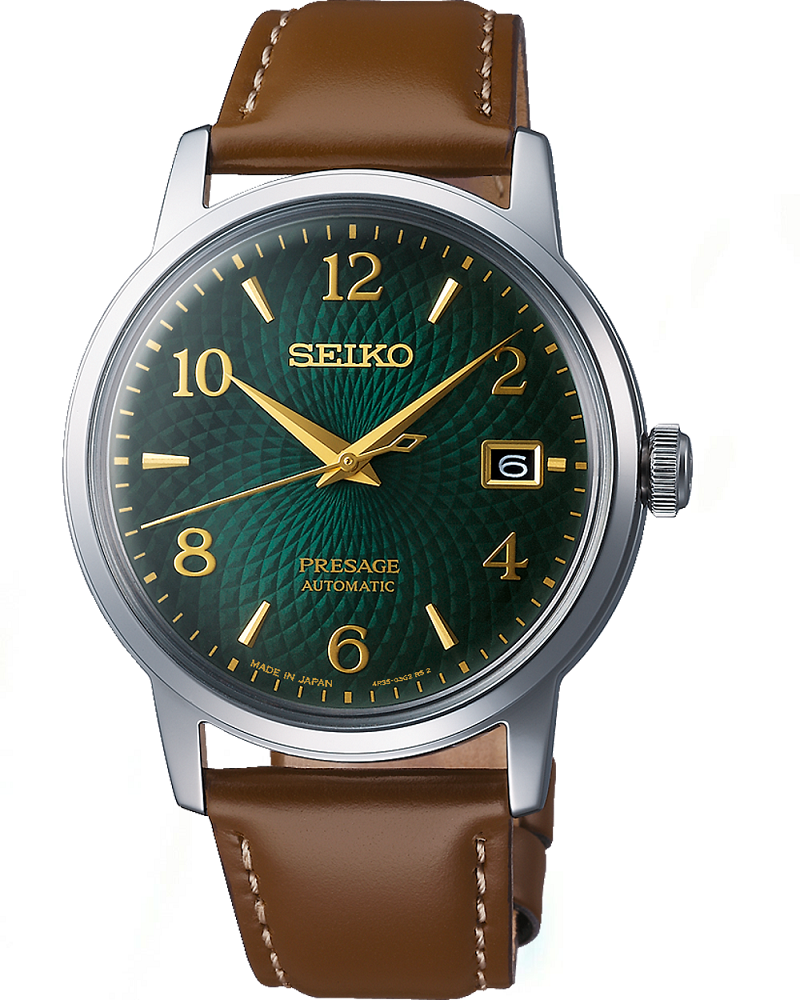 SEIKO PRESAGE Cocktail Time Mojito Green Dial Classic Brown