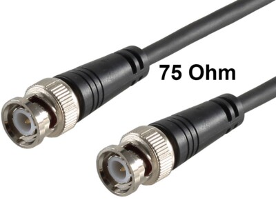 BNC-Verbindungskabel RG59/U, 75Ω, 10 m, CCTV Kamera Video Überwachungskabel