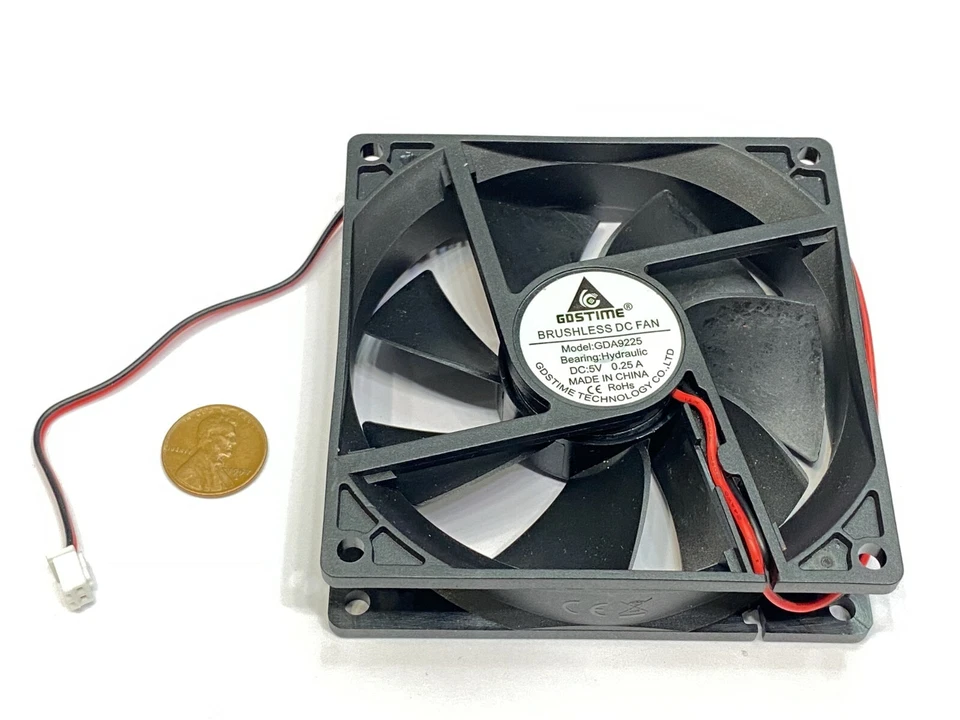 2 x Fan 5V 0.2A Computer PC CPU Case 9225 92mm 92x92x25mm 2pin DC G13 - Image 3 of 3