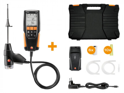 GENUINE TESTO 0563 3110 310 FLUE GAS SET WITH PRINTER O2, CO, hPa and °C Draught