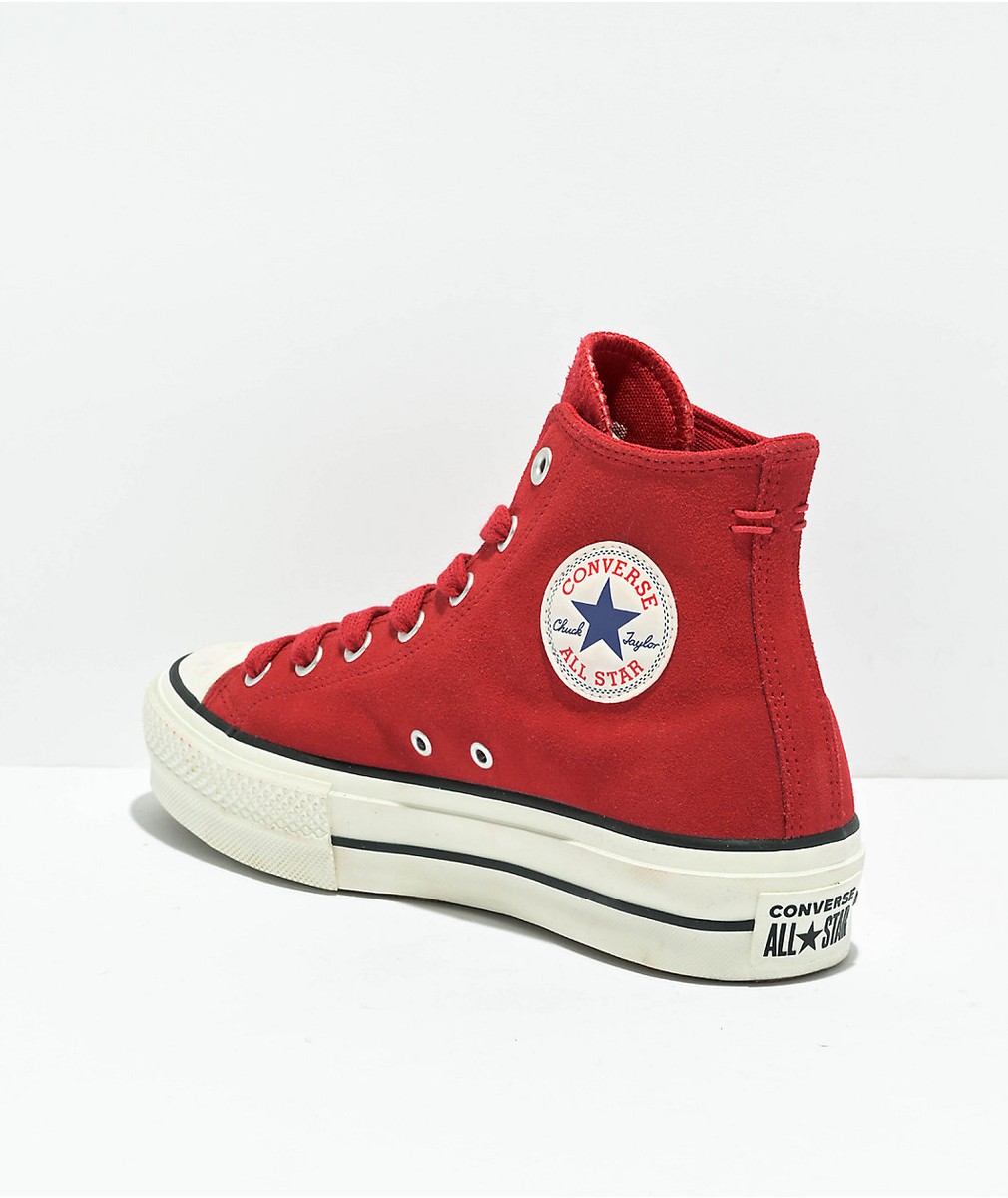 NEW Converse Chuck Taylor All Star Lift Gym Red High Top Platform Shoes