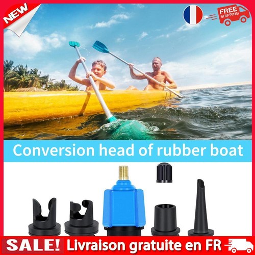 Adaptateur De Valve Pour Pompe Gonflage Kayak, Canoë – Nylon Bleu Universel