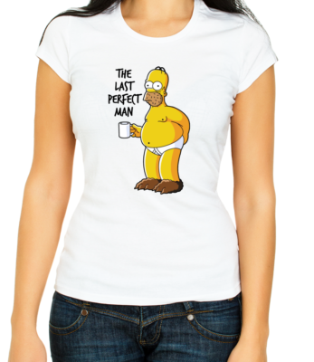#ad Simpsons characters Homer Simpson 3 4 Short Sleeve T Shirt Woman G095 $16.99