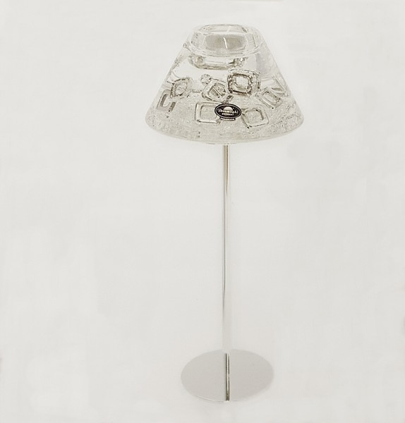 Teelichthalter Teelichtlampe Elegant Glas Metall HöHe 28 Cm Gilde-image