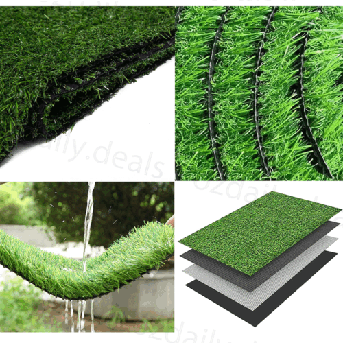 20SQM Artificial Synthetic Grass Fake Lawn Turf Plants Roll Olive 15MM Carpet AU - Picture 12 of 12