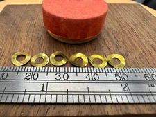 Pocketwatch 18s dial washer lot x 6  watchmaker parts NOS