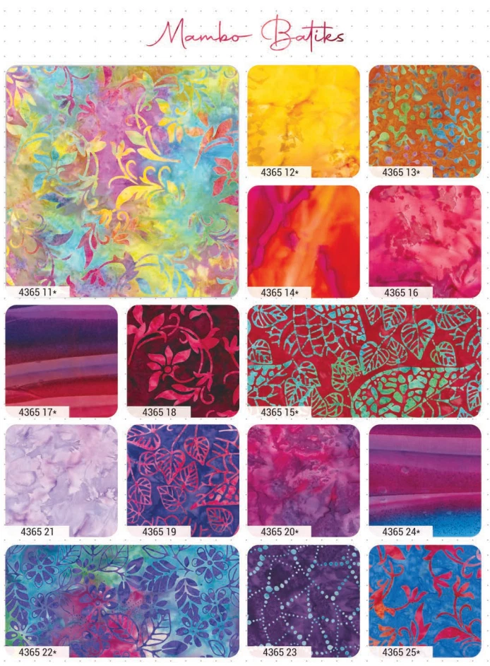 Moda MAMBO BATIKS Quilt Fabric Batik LAYER CAKE 42 10" Squares - Image 4 of 4