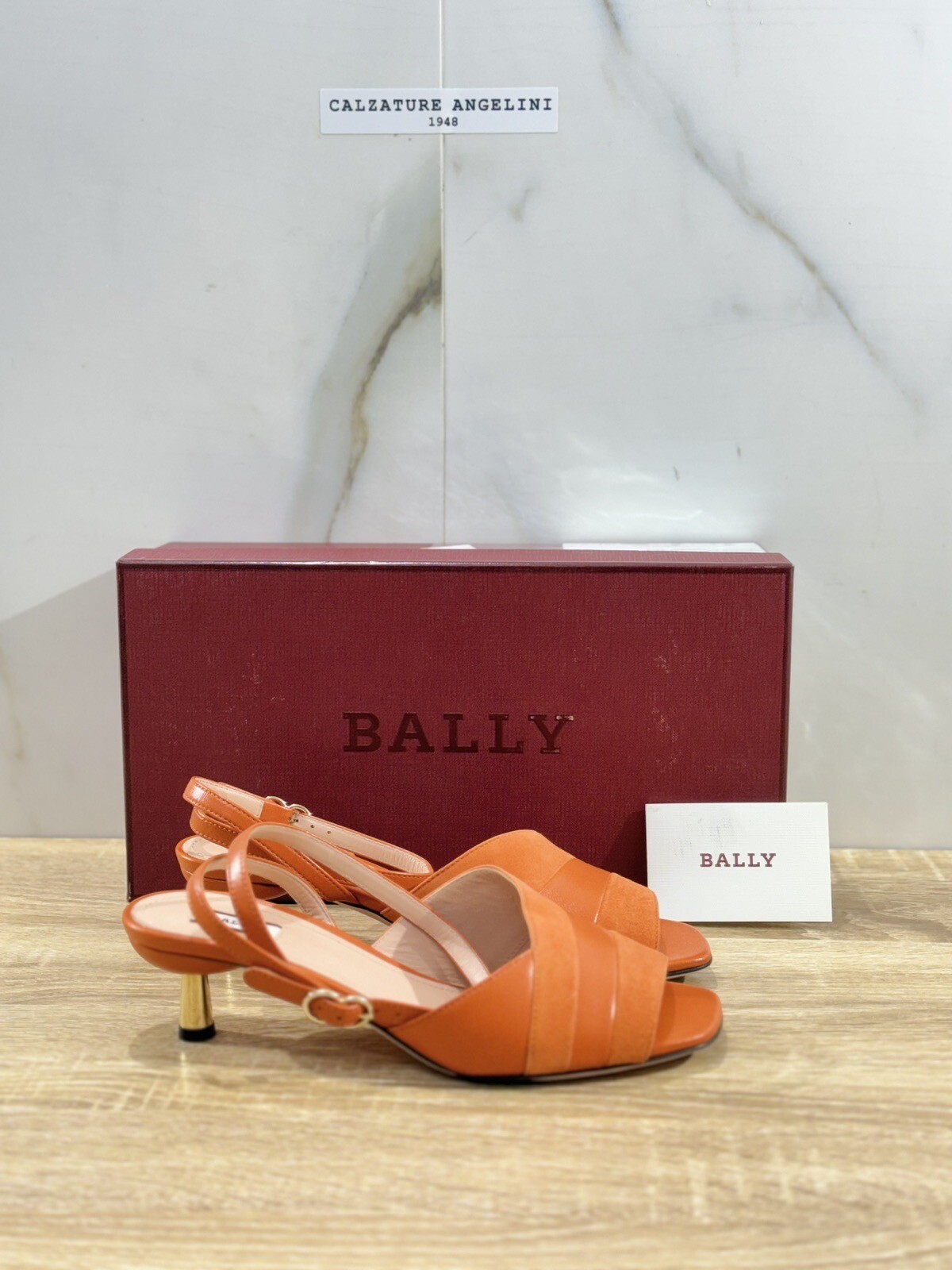 Bally Sandalia Mujer Piel Naranja Lujo Mujer 37