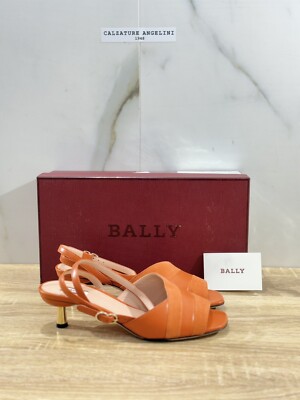 Bally Sandale Damen Leder Orange Luxus Frau Bally Sandale 39