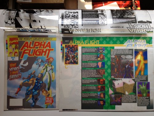 Alpha Flight # 3 Cover & Spread Marvel 3M Production Proof - Picture 4 of 6