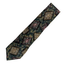 VINTAGE Christian Dior Monsieur Multicolor 100% Silk USA/ITALY Neck Tie 56" 3.5"