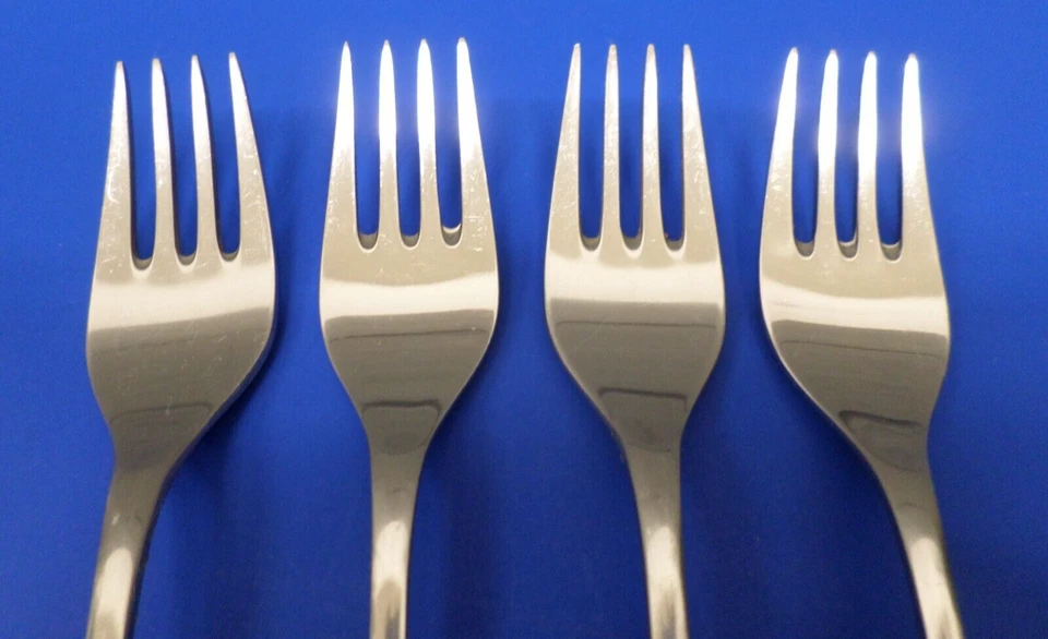 4 - WMF Cromargan FINESSE Satin Stainless GERMANY Flatware SALAD FORKS monogram - Image 3 of 4