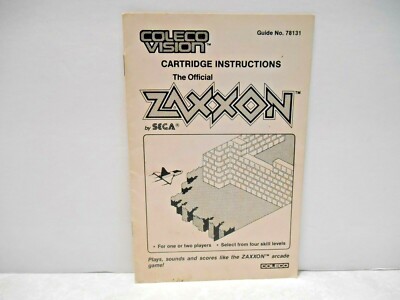 THE OFFICIAL ZAXXON BY SEGA COLECOVISION VIDEO GAME, UNTESTED