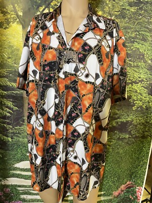 Upaan Men'S Shirts Short Sleeve Disco Floral Printed Button Down Casual Shirt