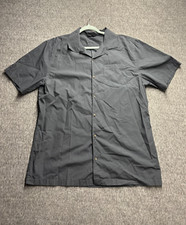 7 For All Mankind Men's Gray Button Up Front Pocket Short Sleeve Shirt XL