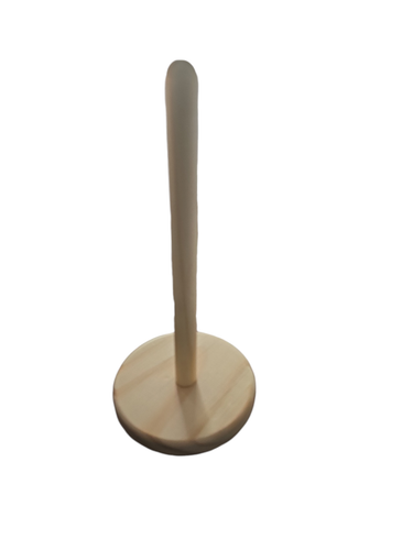Wooden Kitchen Paper Towel Tissue Roll Loo Holder Pole Rack Stand Mini 27cm - Picture 3 of 6