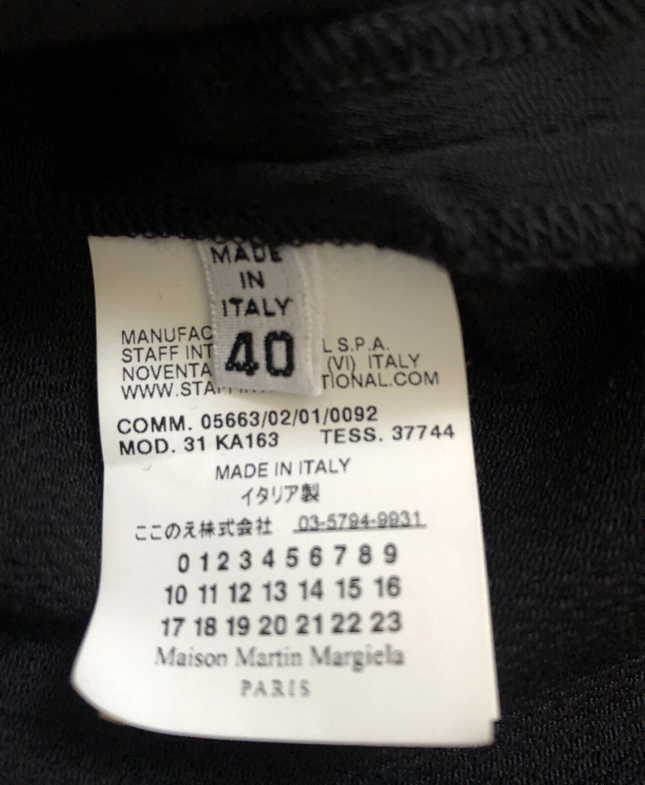 Pantalone svasato Maison Margiela Taglia 40 Nero