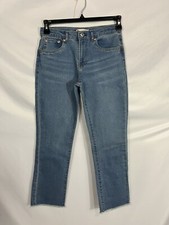 Levi's Girls Size 14/16 Blue High-Rise Adjustable Waist Straight Ankle Jeans