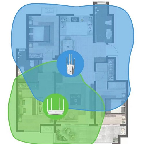 1200Mbps WiFi Repeater Wireless Extender WiFi Booster 5G 2.4G Network Amplifier - Picture 2 of 9