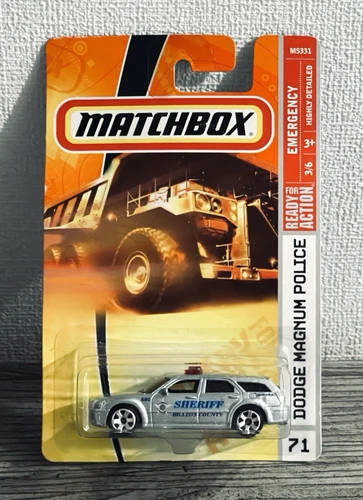 TEXAS BRAZOS COUNTY SHERIFF DODGE MAGNUM POLICE CAR MATCHBOX VINTAGE MODEL NIB