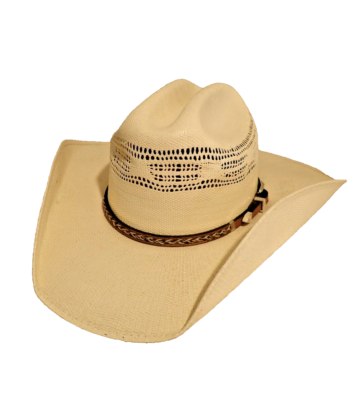 Justin Authentic Western Vented Straw Cowboy Hat 7 1/8 57  display picture 1