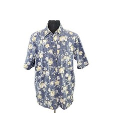 Vintage Reyn Spooner Shirt Floral Reverse Print Hawaiian Camp Popover XXL