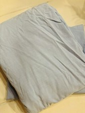Pottery Barn Kids Blue sheet Set 2pc Flat Fitted Twin Oxford Solid Light Blue