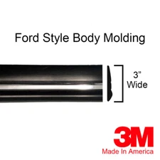 Ford 3" Chrome Side Body Trim Door Molding Rocker F150 Bronco - 1/4 Roll - 72"
