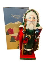 Nutcracker Christmas Holiday wood figurine decor Old World Woodland Village box