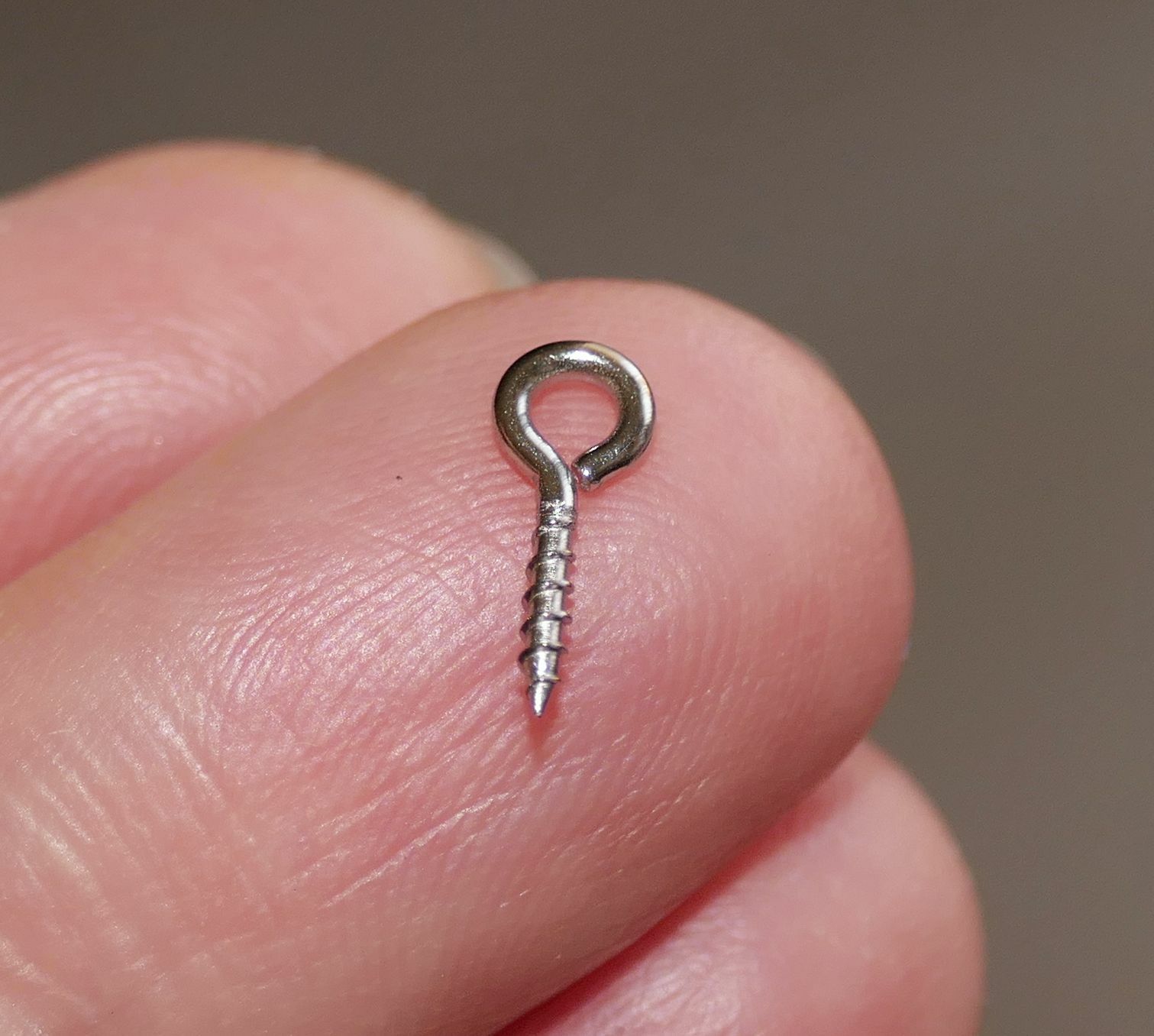 20x Stainless Steel Screw Eye Pin Bails Jewelry Half Drilled Hooks