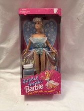 VTG 1994 Barbie Bubble Angel Magic Wings Bubble Solution Mattel Doll 12443